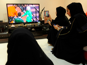 We all know the mixed messages women get from TV and other media can be hilarious (do real women actually wear high heels that often?).  Ramadan TV specials only increase the fun.  Yalla.  (AFP/File)