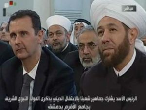 الاسد يظهر في بث مباشر 