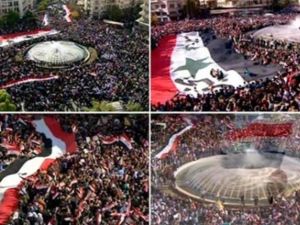 مظاهرات مؤيدة للرئيس السوري الأسد