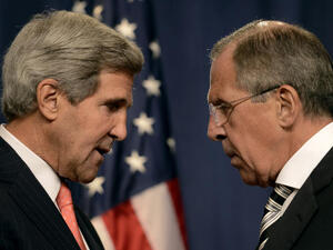 The US has said that by not assigning blame to the Assad regime for the August 21 chemical attacks, Russia is "swimming against the tide."