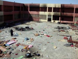 The aftermath of a prison break in Tikrit, 2011.  Inmates escaped late Friday from a prison near Baghdad holding 300 people on "terrorism" charges. (AFP/File)
