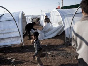 مخيم باب السلام على الحدود مع تركيا/أ.ف.ب