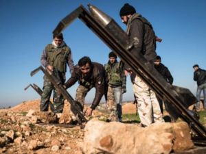 مقاتلون من المعارضة في الباب/حلب/أ.ف.ب