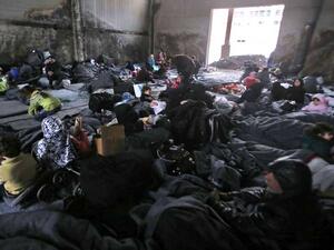 مركز إيواء للنازحين من أحياء حلب الشرقية