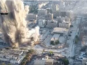 تفجير مبنى "فرع المرور" في حلب القديمة عبر نفق مفخخ