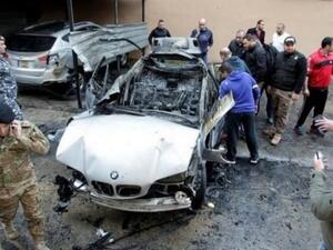 تفجير سيارة المسؤول في حماس محمد حمدان في صيدا
