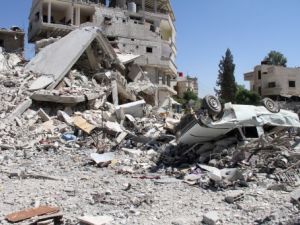 الدمار في حي سبينة في دمشق/أ.ف.ب