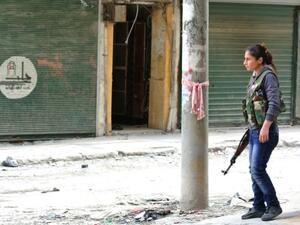 مقاتلة كردية في شمال سورية/ارشيف