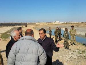 ضخ كميات كبيرة من مياه نهر الفرات عبر محطة ضخ البابيري باتجاه ريف حلب الشرقي