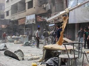 انفجار في مدينة منبج شمال سوريا/ أرشيفية