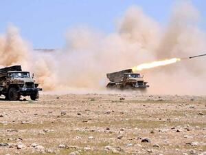 الجيش السوري قصف مواقع جيش الفتح في سهل الغاب براجمات الصواريخ المدمرة