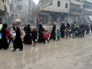 Residents evacuate east Aleppo. (AFP/File) 