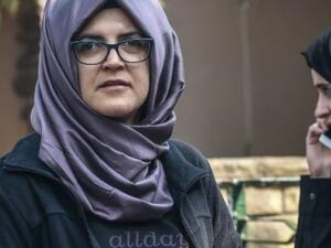 The fiancée of missing Saudi journalist Jamal Khashoggi, Hatice Cengiz. (AFP/File)