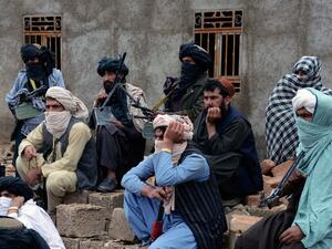 A file photo of a group of Taliban militants in 2015. (AFP/Javed Tanveer) A file photo of a group of Taliban militants in 2015. (AFP/Javed Tanveer)