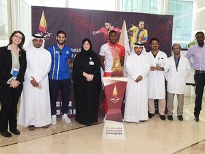 وفد كأس قطر في زيارة لمدينة حمد بن خليفة الطبية.