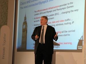 Duncan Mitchell, Senior Vice President, Emerging Theatre, speaking at the Cisco Expo UAE 2012