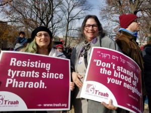 A T'ruah demonstration in America. Photo from T'ruah: The Rabbinic Call for Human Rights