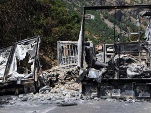 A file photo of bombed vehicles in Tunceli, Turkey. (AFP/File) A file photo of bombed vehicles in Tunceli, Turkey. (AFP/File)