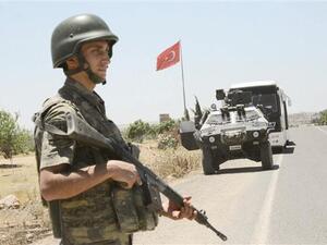 A Turkish security force member patrolling the street in Mardin province of Turkey. (AFP/ File Photo)