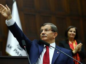 Turkish Prime Minister and leader of Turkey's ruling party, the Justice and Development Party (AKP) Ahmet Davutoglu greets members of parliament on May 03, 2016. (AFP/Adem Altan) Turkish Prime Minister and leader of Turkey's ruling party, the Justice and Development Party (AKP) Ahmet Davutoglu greets members of parliament on May 03, 2016. (AFP/Adem Altan)