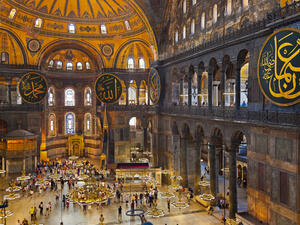 The Hagia Sophia, first a cathedral, then a mosque, was designated a museum in 1935 under Mustafa Kemal Ataturk. (Shutterstock)