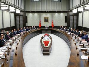 President of Turkey Recep Tayyip Erdogan (C) chairs the meeting of 65th Cabinet of Turkey at Presidential Complex, in Ankara on May 25, 2016. (AFP/Kayhan Ozer) President of Turkey Recep Tayyip Erdogan (C) chairs the meeting of 65th Cabinet of Turkey at Presidential Complex, in Ankara on May 25, 2016. (AFP/Kayhan Ozer)