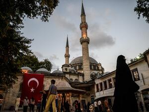 A Turkish national flag is seen on Eyup sultan mosque on July 26, 2016 in Eyup district in Istanbul, following the failed military coup attempt of July 15. (AFP/Ozan Kose) A Turkish national flag is seen on Eyup sultan mosque on July 26, 2016 in Eyup district in Istanbul, following the failed military coup attempt of July 15. (AFP/Ozan Kose)
