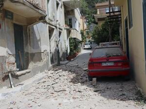 The Greek island of Lesbos on June 12, 2017, following an earthquake which struck Lesbos and Chios islands, and the Aegean coast of western Turkey.
STRINGER / AFP