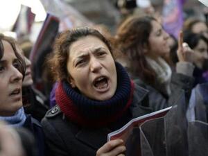 Turkish women protest against high rates of violence against women. (AFP) 