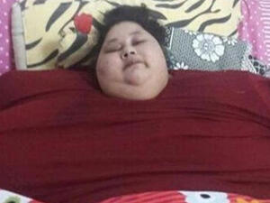 Eman Ahmed Abd El Aty, an Egyptian believed to be the world’s heaviest woman, aged 36 and weighing around 500 kilograms. (File photo)