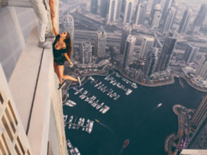 The model and her assistants had not sought permission or approval, and had expertly breached security to perform the stunt. (Instagram) 