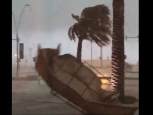 Social media users uploaded photos and videos of the heavy storms. (Twitter)
