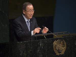 Ban Ki-moon and Jim Yong Kim will be also joined by the President of the Islamic Development Bank Group Mohammed Ali Al Madani in their visit to Lebanon. (AFP/Don Emmert) 