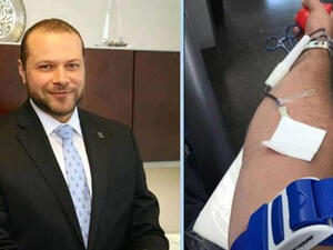 Mahmoud ElAwadi, an Egyptian-American, shared photos of himself donating blood following the massacre at a gay nightclub in Orlando, Florida. (Facebook)