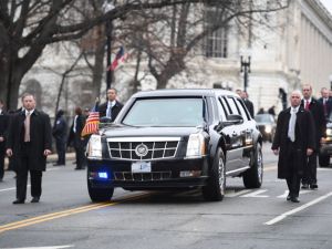 Donald Trump shows off his presidential limousine to Kim Jong-un. (AFP/ File)