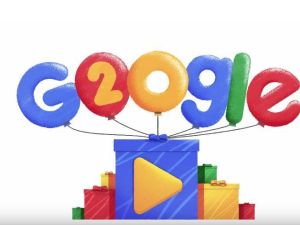 Google takes a look at popular searches from the past 20 years in a new Doodle video. (Image courtesy of Google)