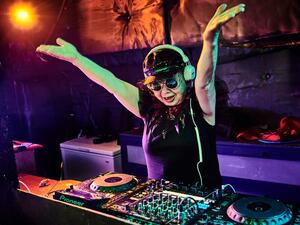 Sumiko Iwamura, 83, stated to Guinness World Records that DJ’ing isn’t much different from running her restaurant; (Guinness World Records)