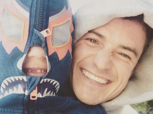 Orlando Bloom with son Flynn. (Orlando Bloom/ Instagram)