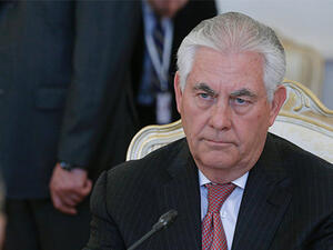 Secretary of State Rex Tillerson in Moscow, Russia, April 12, 2017.