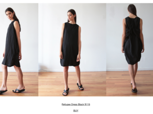 The $120 'Refugee Dress'. (UNZINYC website) 