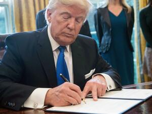With Trump considering measures to tighten border security, he could turn his attention to the refugee issue later this week.  (AFP/Nicholas Kamm)