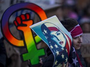 Women's March in Los Angeles on Saturday (David Mcnew/AFP)