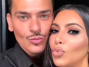 Kim Kardashian posed with her favorite makeup artist Mario Dedivanovic on Friday as more details emerged of her family severing ties with longtime makeup artist Joyce Bonelli. (Instagram/@makeupbymario)
