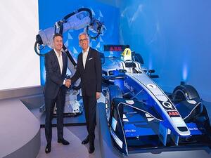 Ulrich Spiesshofer, CEO of ABB, and Alejandro Agag, founder and CEO of Formula E