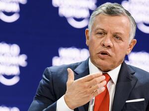 King Abdullah II of Jordan, seen here at the Word Economic Forum in Davos in January, ordered his government to freeze proposed price increase on July 1, 2018 following widespread protests. (AFP/File)
