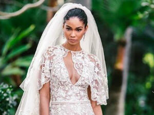 Lebanese designer Zuhair Murad created not one, but two dresses for supermodel Chanel Iman to wear at her star-studded wedding (Source: zuhairmuradofficial - Instagram)