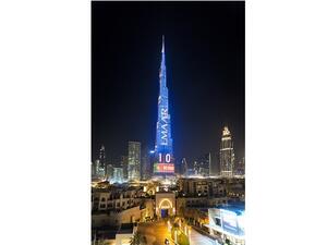
Worlds highest Football Live Scoreboard on Burj Khalifa.