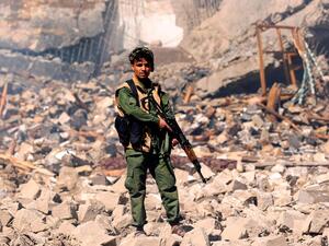 A Houthi rebel fighter in the Yemeni capital Sanaa (AFP/File Photo)