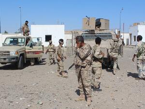 Forces loyal to the Saudi-backed Yemeni President Hadi on patrol against al-Qaeda fighters in the south. (AFP/Saleh al-Obeidi) Forces loyal to the Saudi-backed Yemeni President Hadi on patrol against al-Qaeda fighters in the south. (AFP/Saleh al-Obeidi)