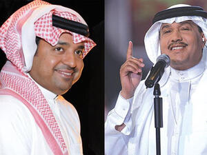 The legendary Arab singers performed live in the Saudi capital on Thursday night in a rare music concert. (Al Arabiya)